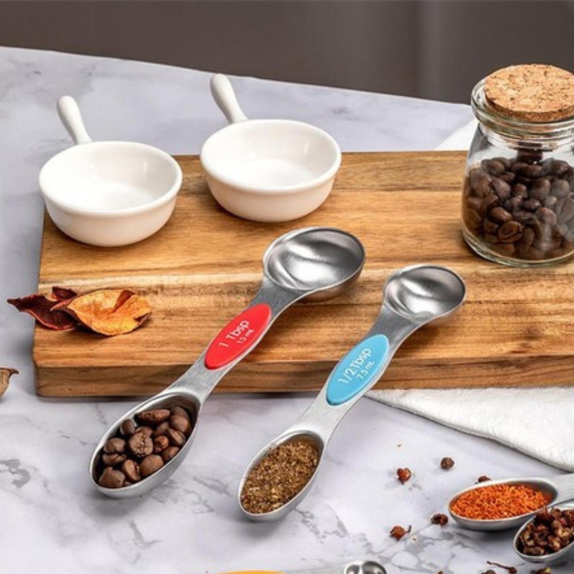 MAGNETIC MEASURING SPOONS - STAINLESS STEEL