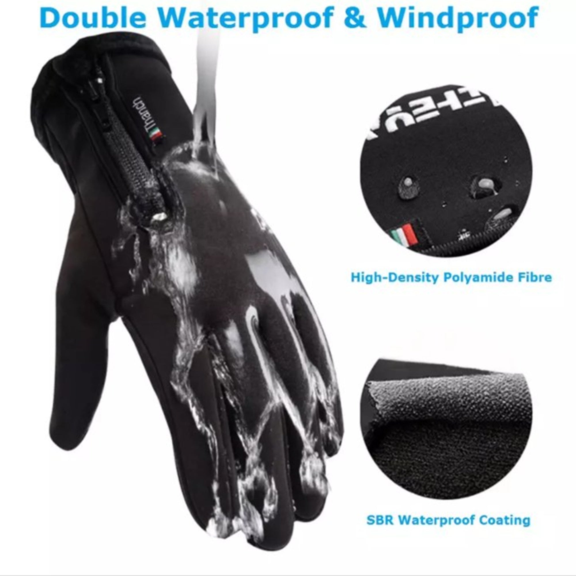 2-Pack Touchscreen Winter Thermal Gloves