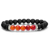 Lava Stone Chakra Diffuser Bracelet with Optional Essential Oils