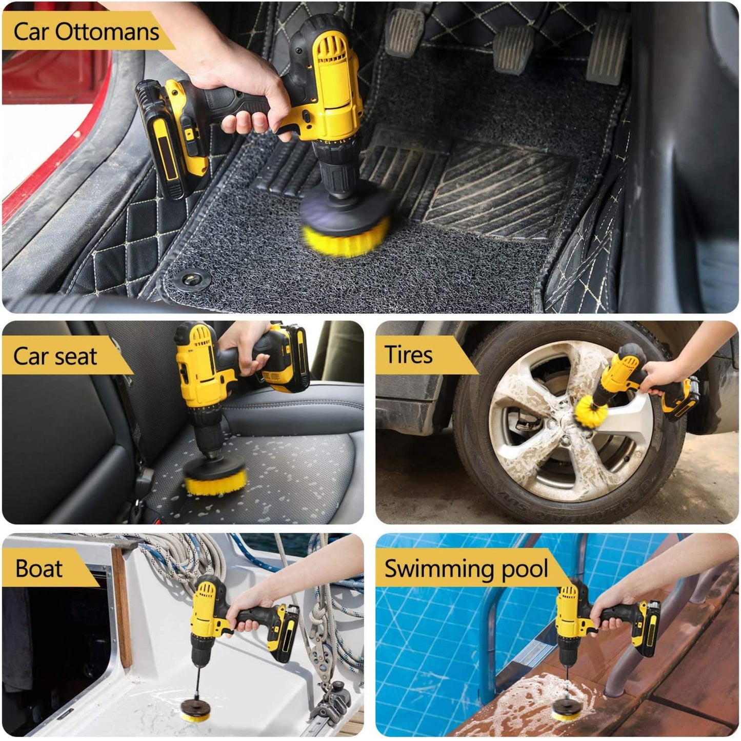 All Purpose Power Scrubber Drill Brush Set