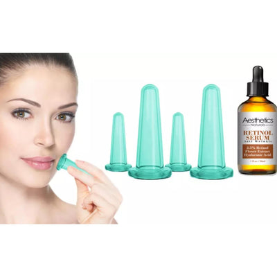 Facial Cupping With Retinol Serum