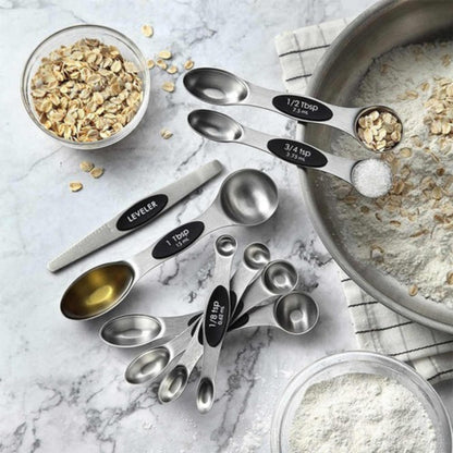 Stainless Steel Magnetic Measuring Spoons (Set of 7)