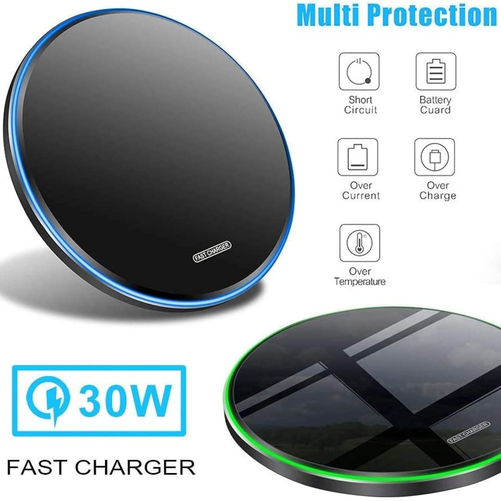 Wireless Fast Charger USB-C Port 30W