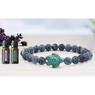 Lava Stone Chakra Diffuser Bracelet with Optional Essential Oils