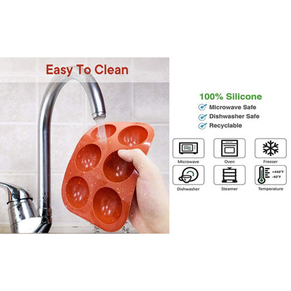 3-Pack: Semi Sphere Silicone Mold, Baking Mold for Making Hot Chocolate Bomb, Cake, Jelly, Dome Mousse