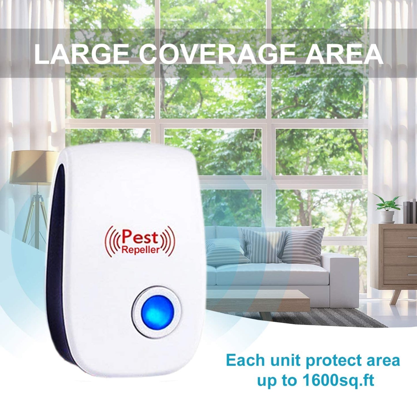 6-Pack Electronic Pest Control Ultrasonic Repeller
