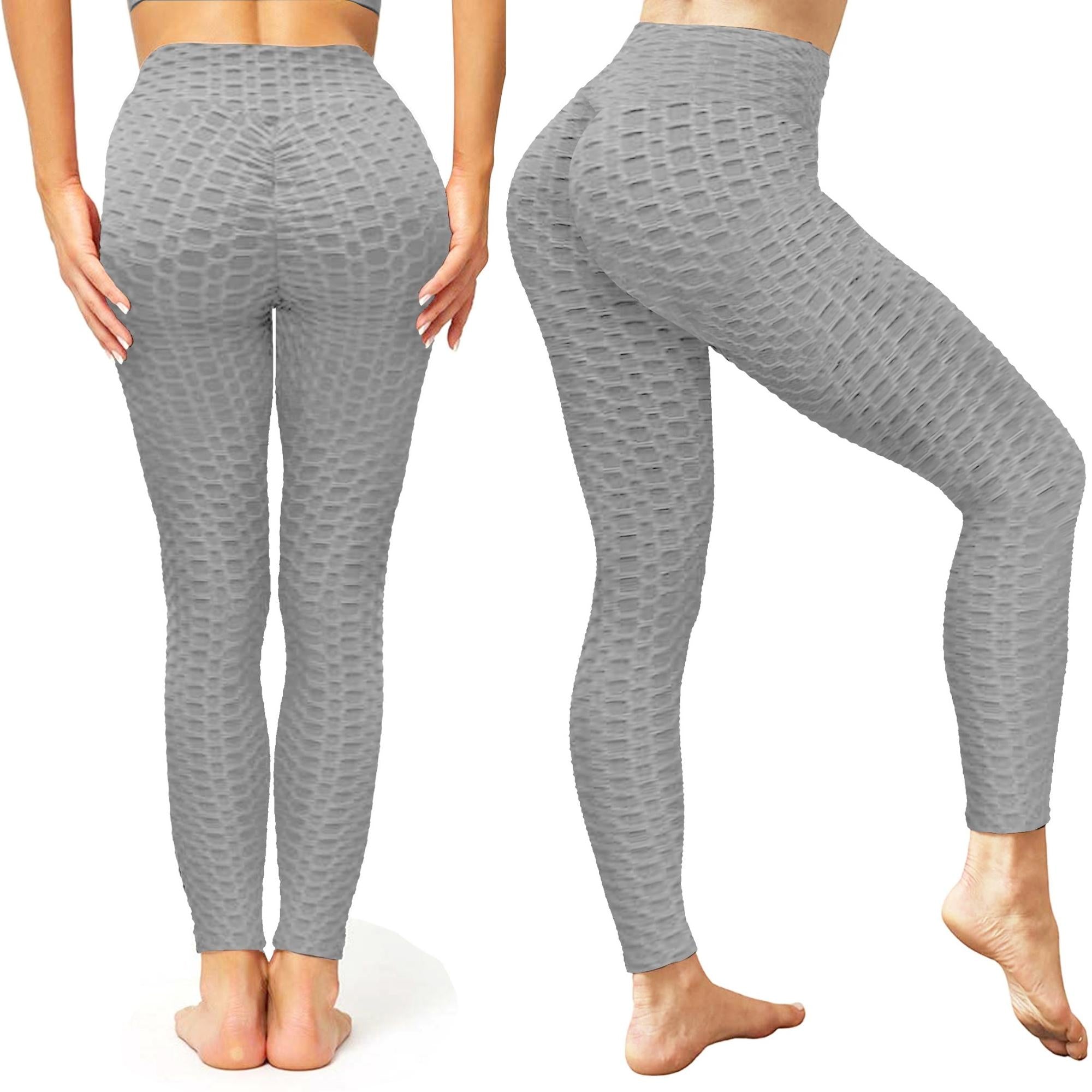 Women's Ruched High-Waist Leggings for Tummy Control & Yoga