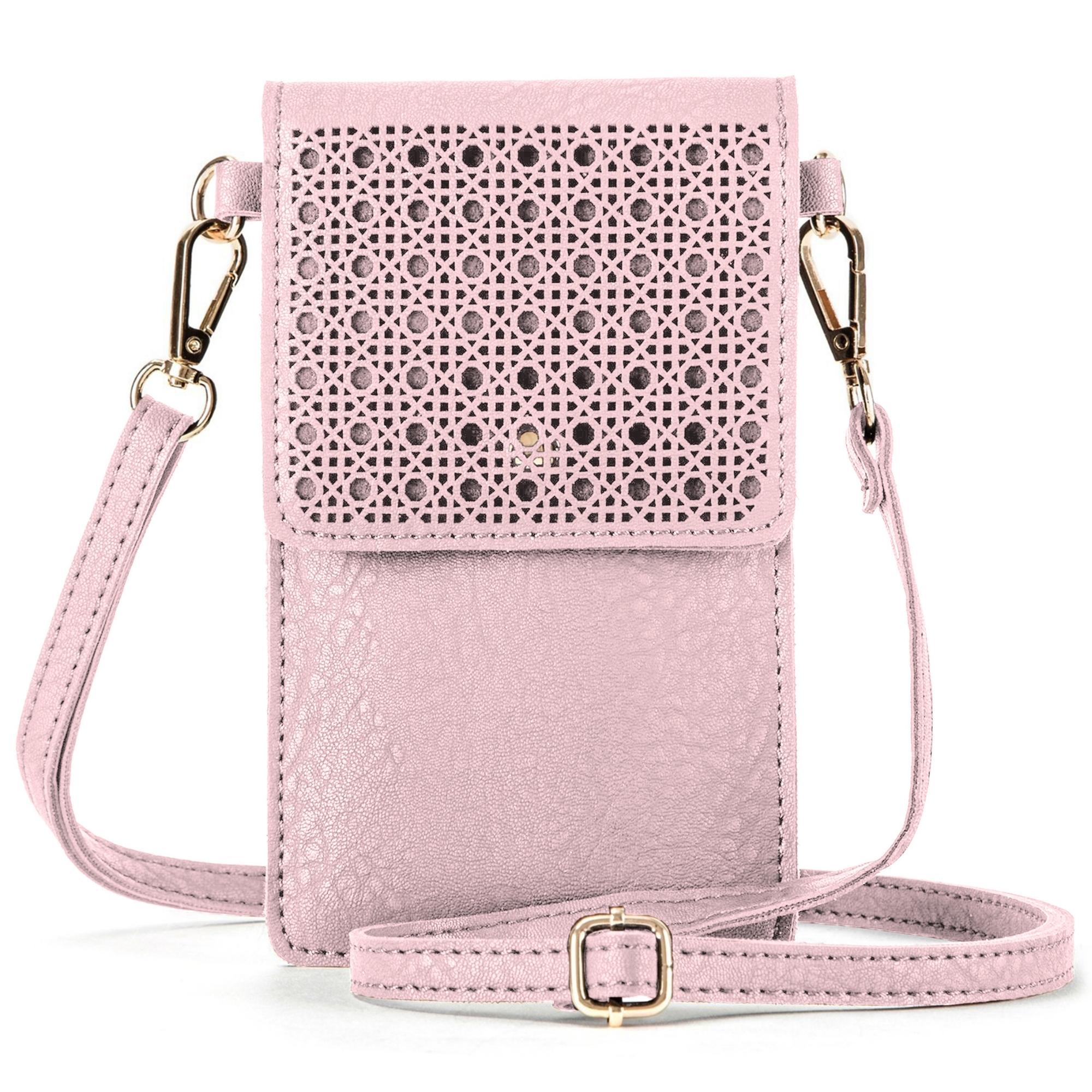 SoHo Faux Leather Cross Body Cellphone Bag