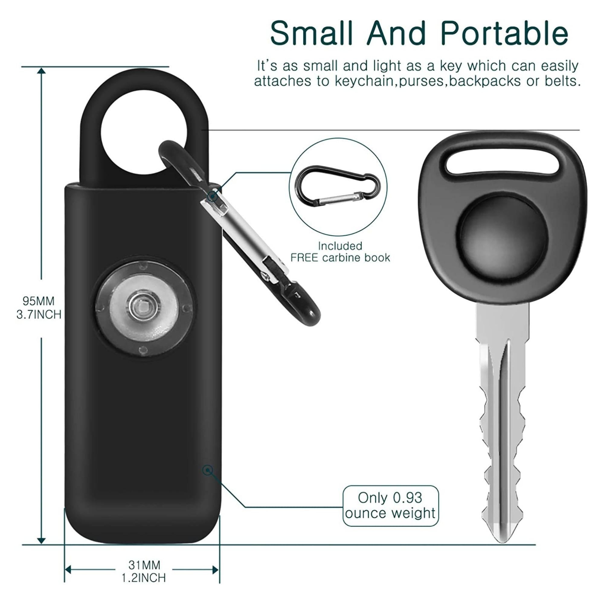 Personal Safety Alarm with Strobe Light and Key Chain