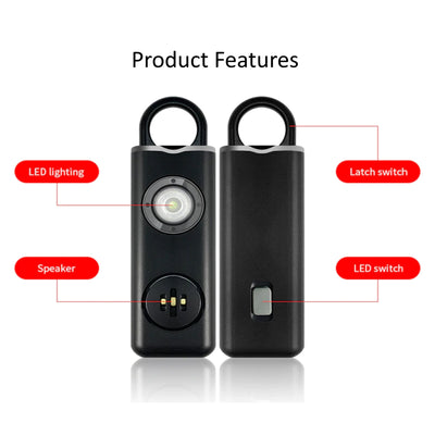 Rechargeable Self-Defense Alarm with High-Decibels and Strobing Light