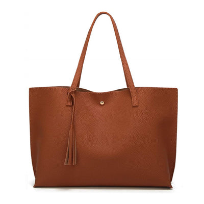 SoCal High-Quality Women's Trendy Faux Leather Tote Bag