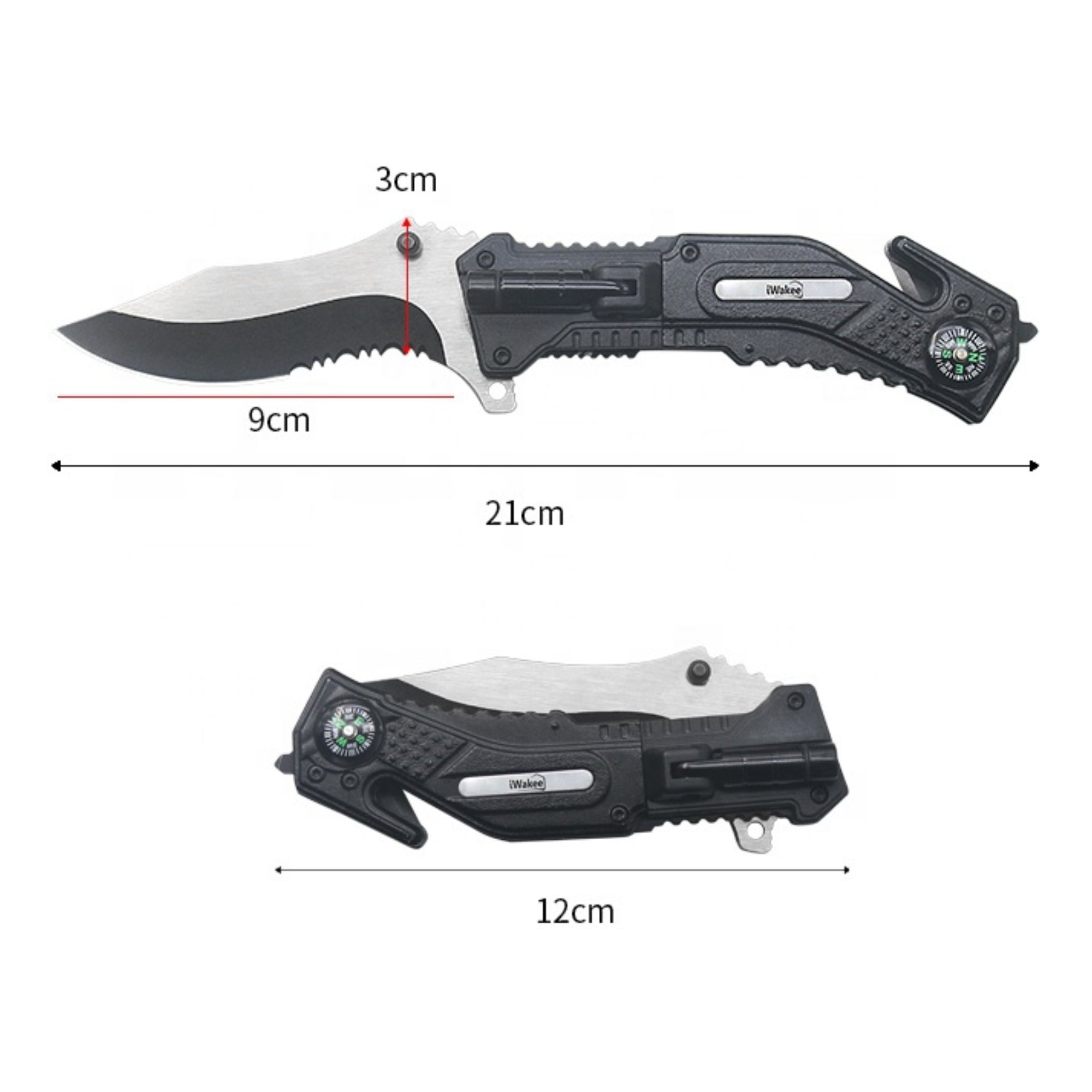 Pocket Knife with Clip Folding Knife Tactical Knife ( 5-in-1 )
