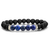 Lava Stone Chakra Diffuser Bracelet with Optional Essential Oils