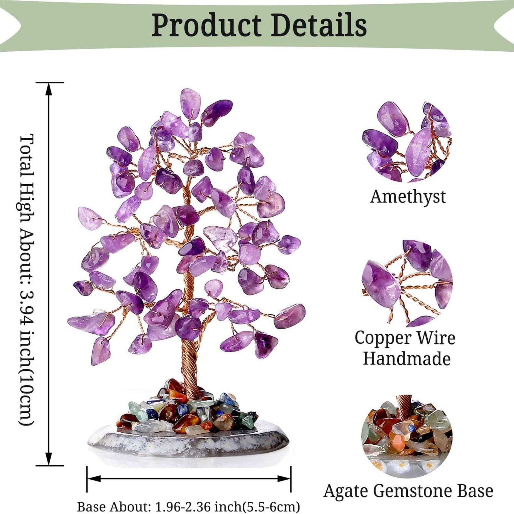 Rose Quartz Stone Feng Shui Tree
