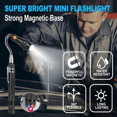 Telescoping Magnetic Pickup Tool with 3 LED Lights and Extendable Neck up to 22"