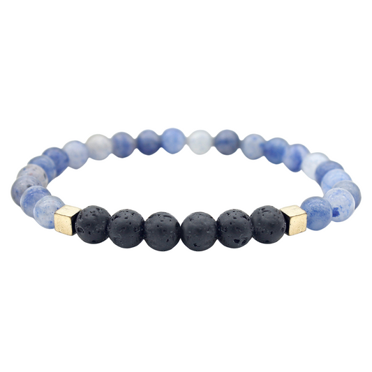 Mixed Lava Stone Chakra Diffuser Bracelet with Optional Essential Oils