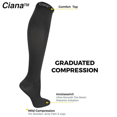 Graduated Compression Support Socks (6-Pack)