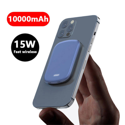 10000mAh Magnetic Power Bank - PD18W Fast Wireless Charger for iPhone 13/12, Qi-Certified Battery Pack for Smartphones & Devices