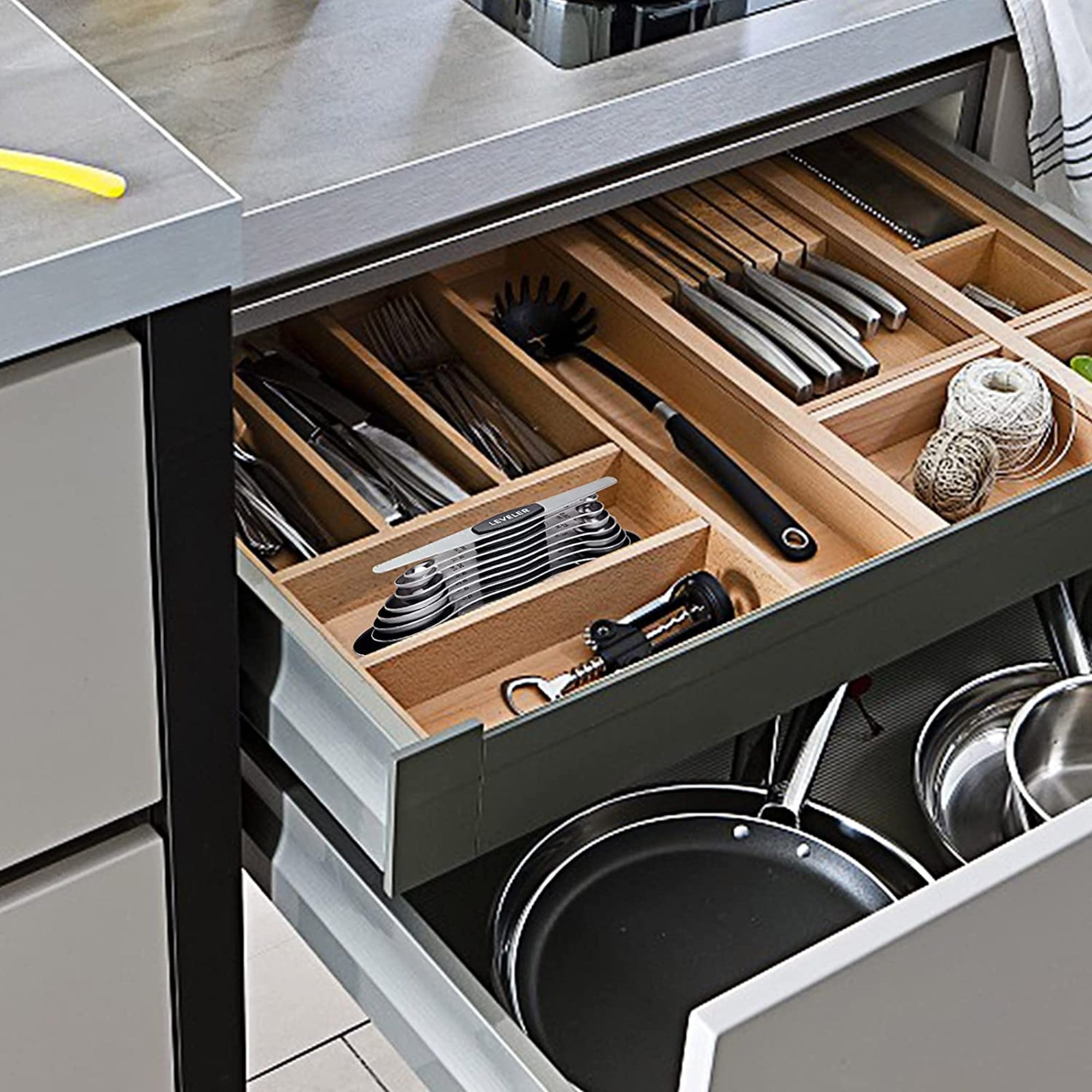 Dual Sided Stainless Steel Magnetic Measuring Spoons