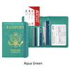 PU Leather RFID Passport and Vaccine Card Holder Combo