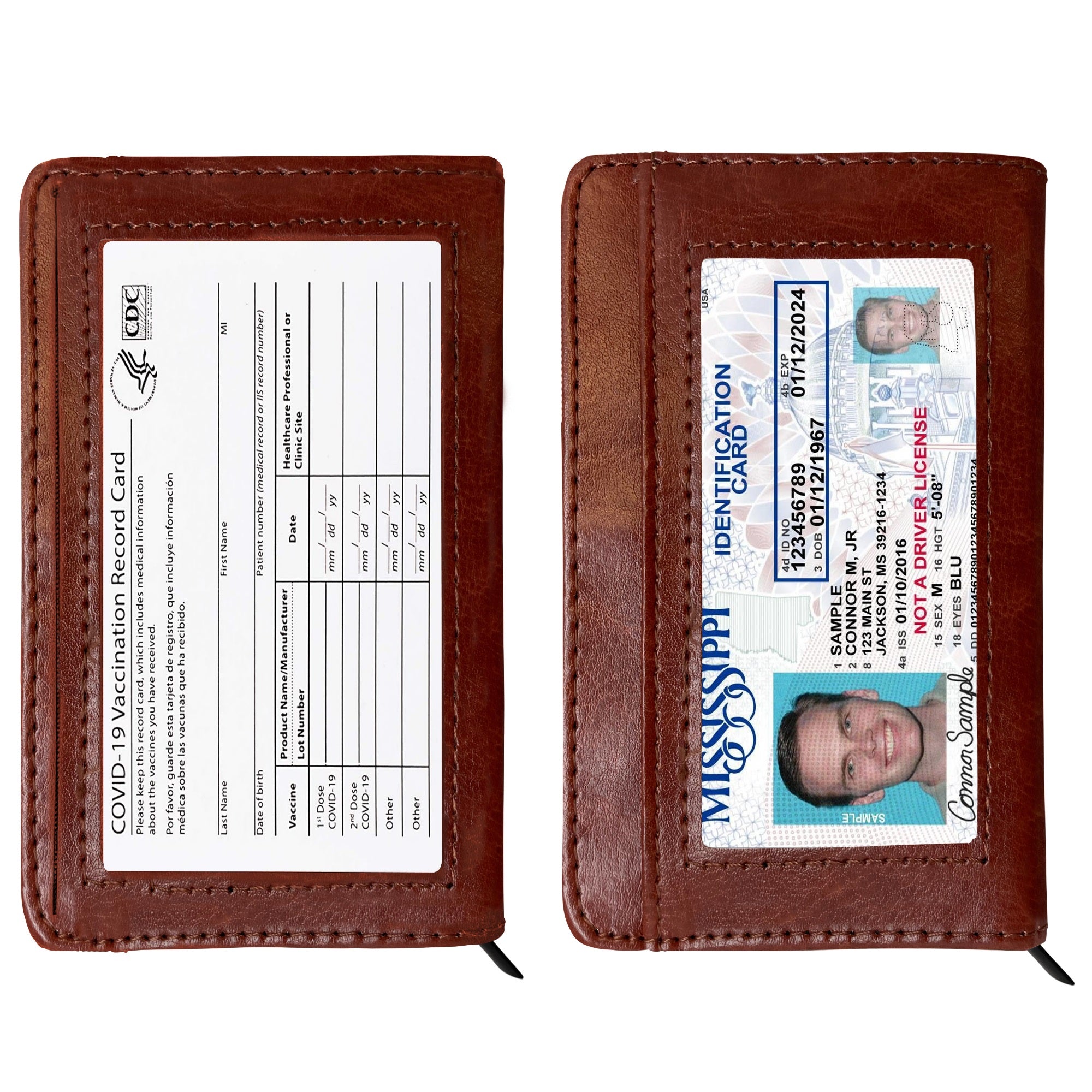 RFID-Blocking Slim Faux Leather Wallet