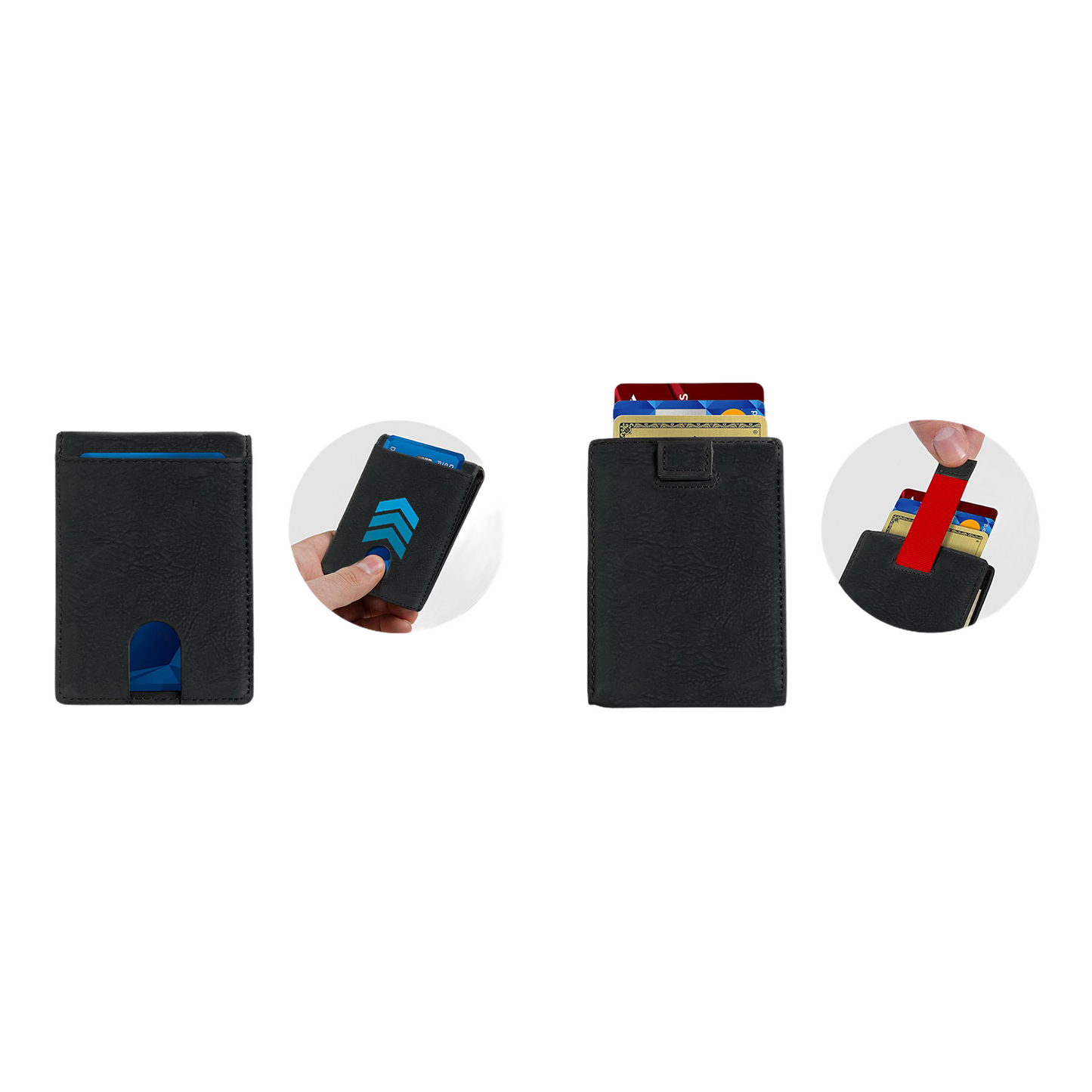 Ciana RFID Blocking Slim Bifold Leather Minimalist Front Pocket Wallets For Men with Money Clip