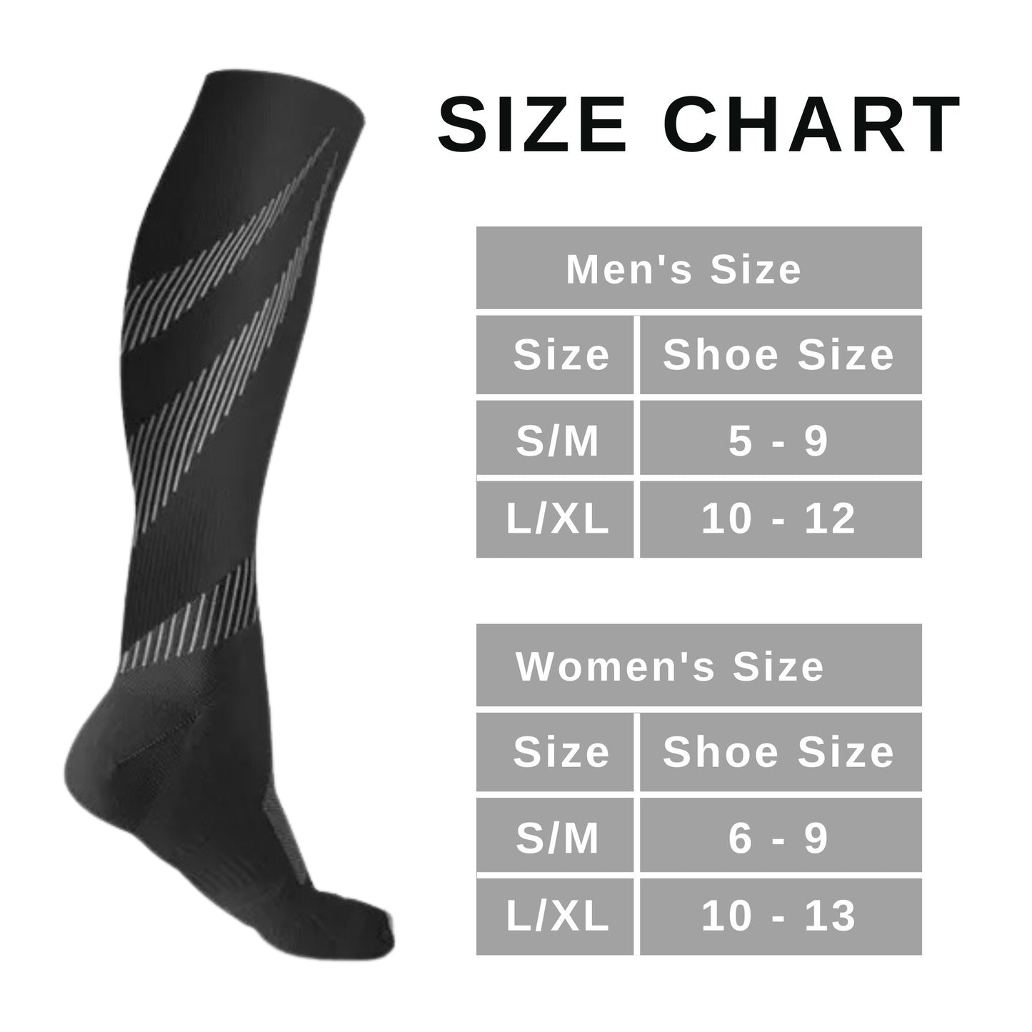 Elite Lightweight Compression Socks (6 Pairs)