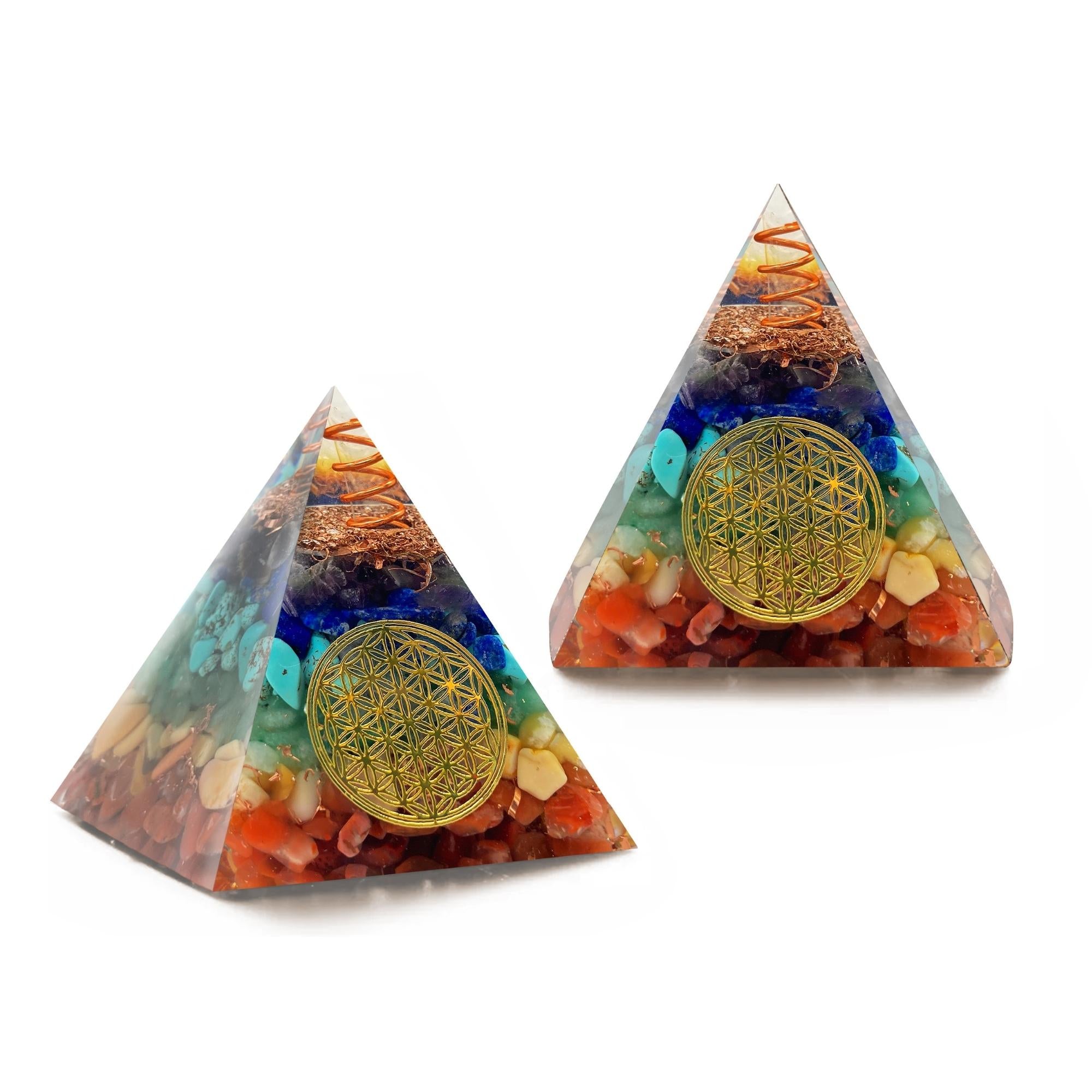 Orgone Pyramid Healing Crystal Stone Energy Generator