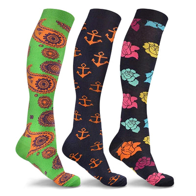 DCF Fun and Expressive Compression Socks (3- or 6-Pack)