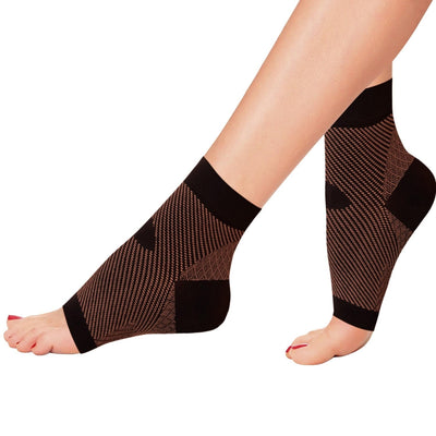 Copper-Infused Plantar Fasciitis Compression Foot Sleeves