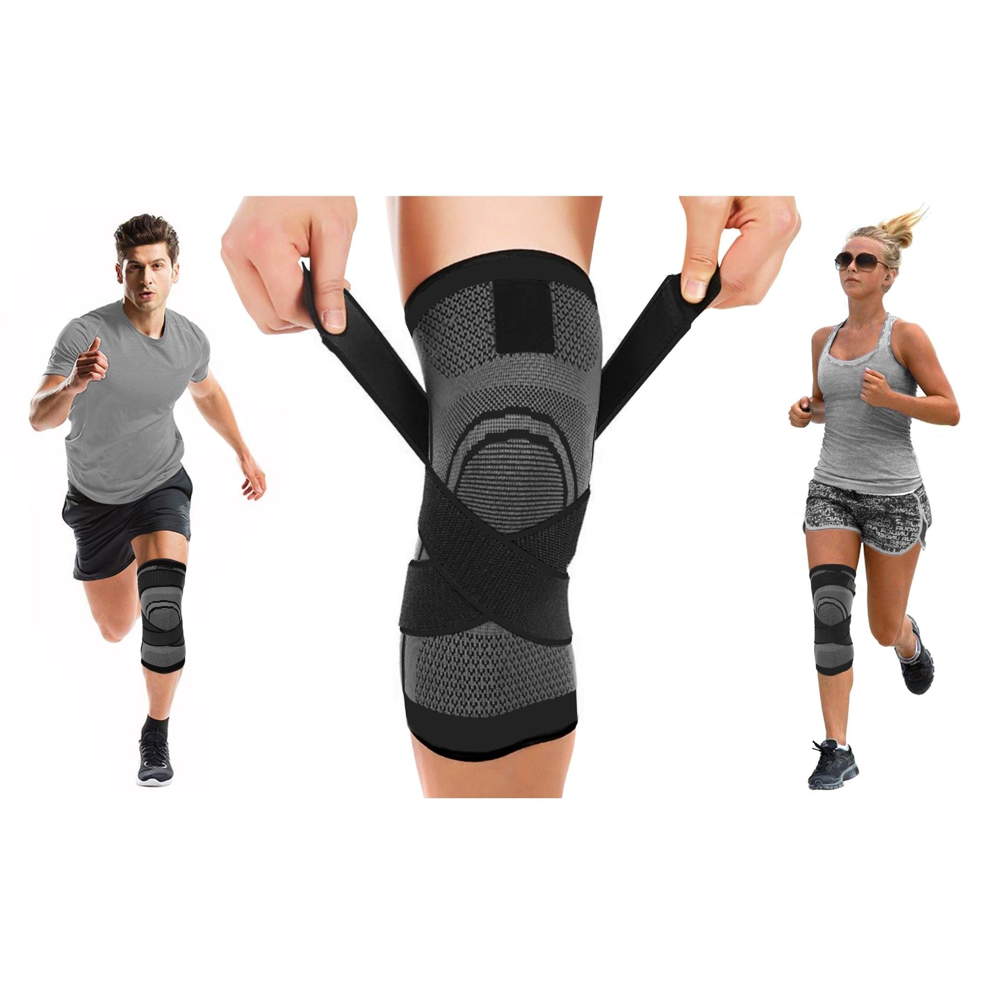 DCF Compression Knee Sleeve with Adjustable Straps (2-Pack)