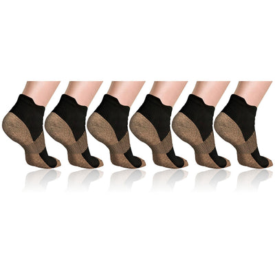 XFit Copper-Infused Ankle-Length Compression Socks (6-Pack)