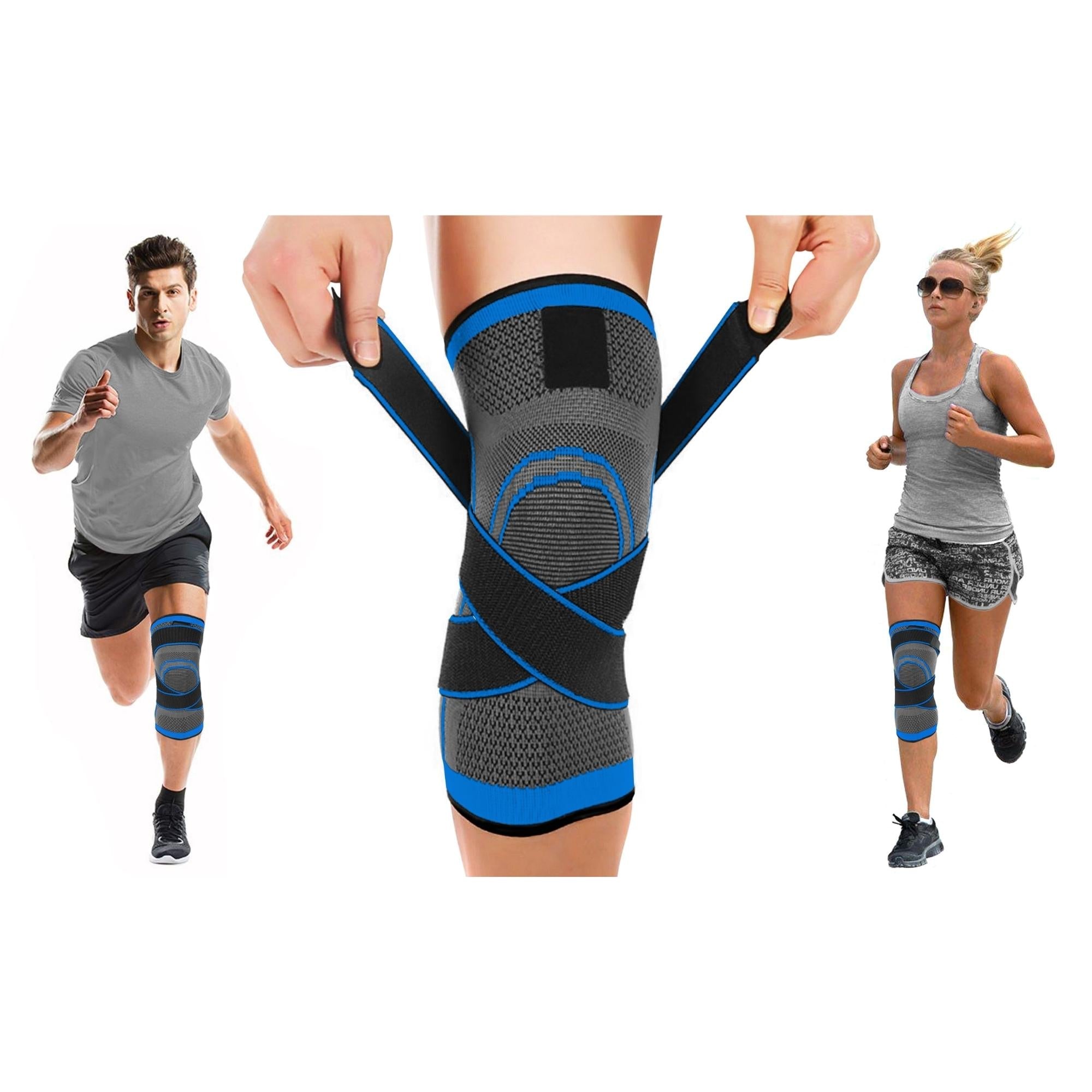 DCF Compression Knee Sleeve with Adjustable Straps (2-Pack)