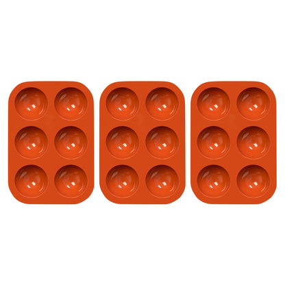 3-Pack: Semi Sphere Silicone Mold, Baking Mold for Making Hot Chocolate Bomb, Cake, Jelly, Dome Mousse