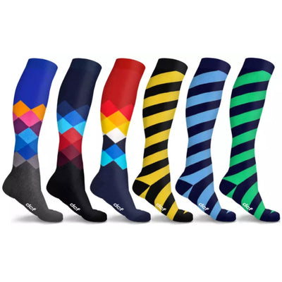 DCF Fun and Expressive Compression Socks (3- or 6-Pack)