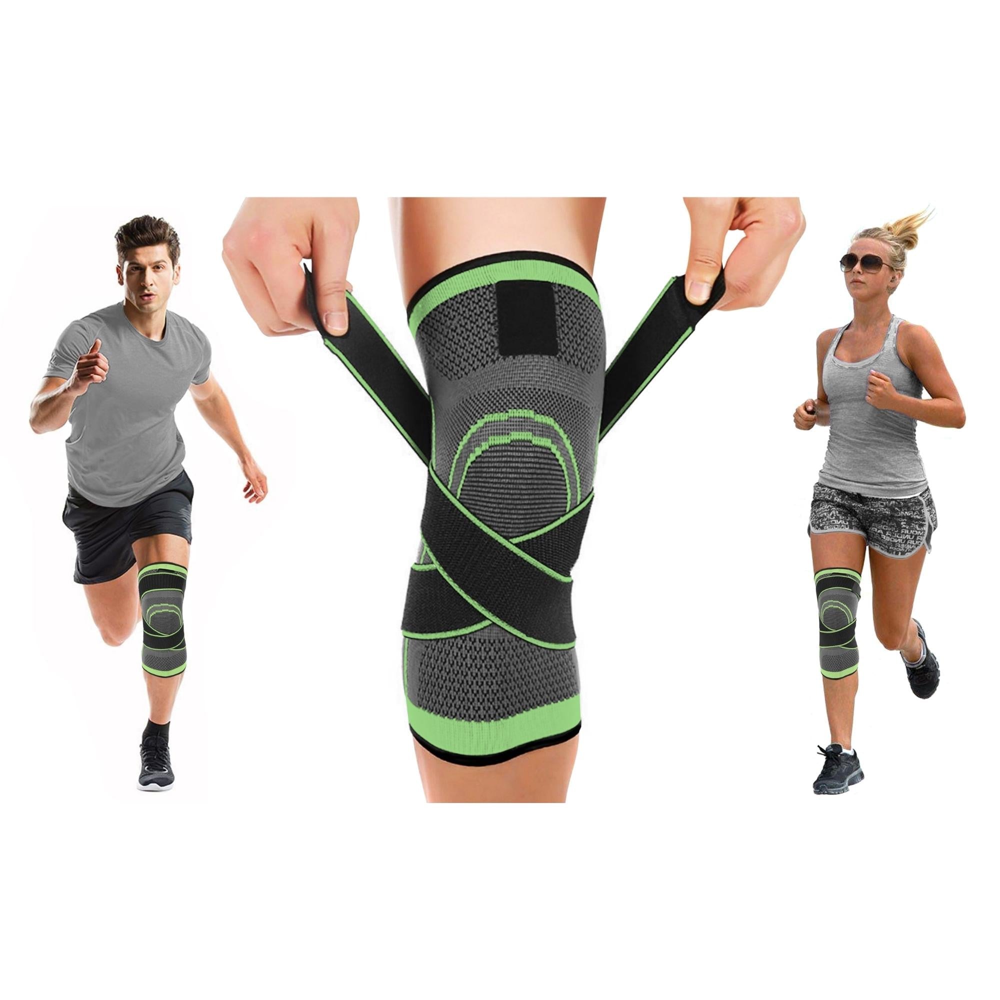DCF Compression Knee Sleeve with Adjustable Straps (2-Pack)
