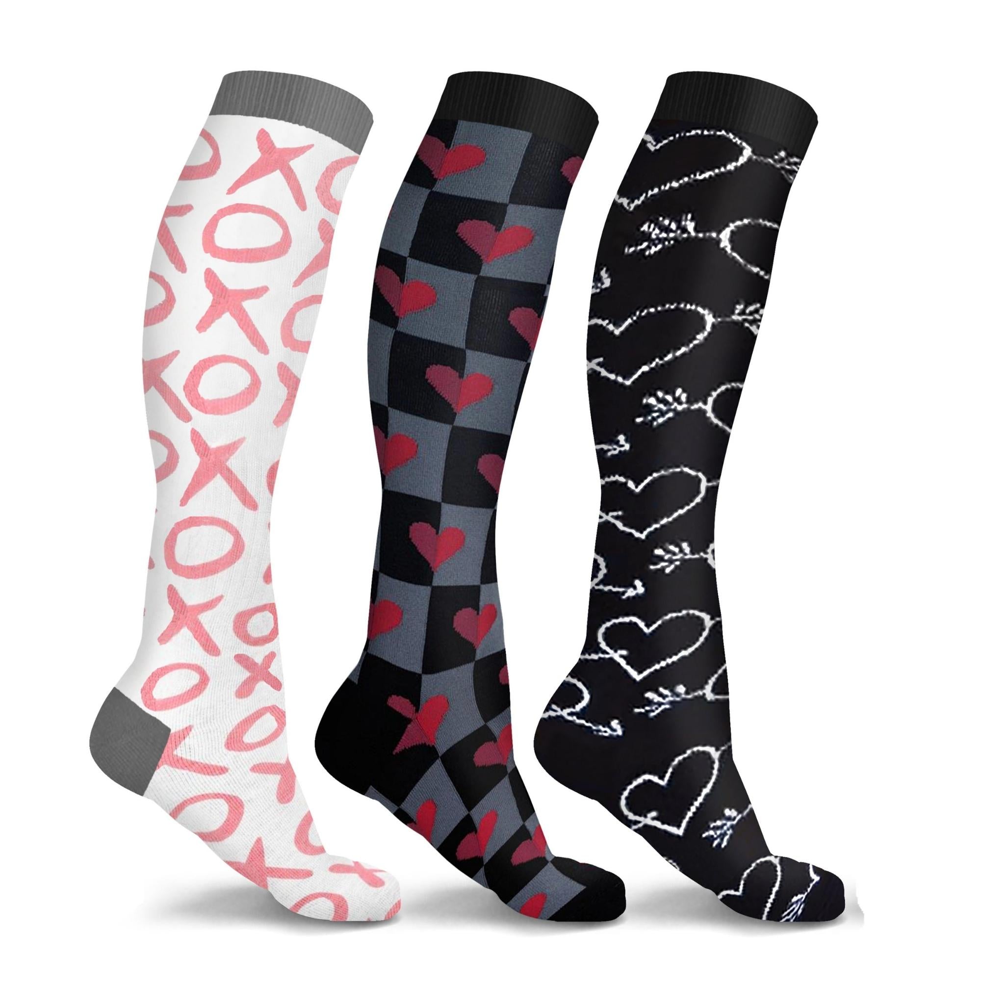 DCF Fun & Expressive Knee-High Compression Socks (3-Pairs)