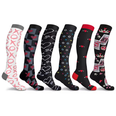 DCF Fun and Expressive Compression Socks (3- or 6-Pack)