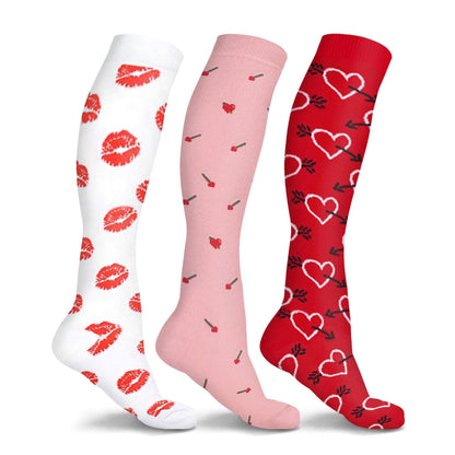 DCF Fun & Expressive Knee-High Compression Socks (3-Pairs)