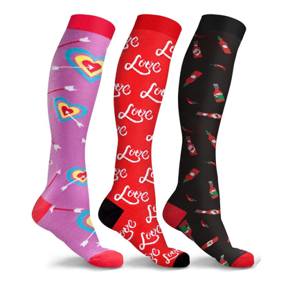 DCF Fun & Expressive Knee-High Compression Socks (3-Pairs)