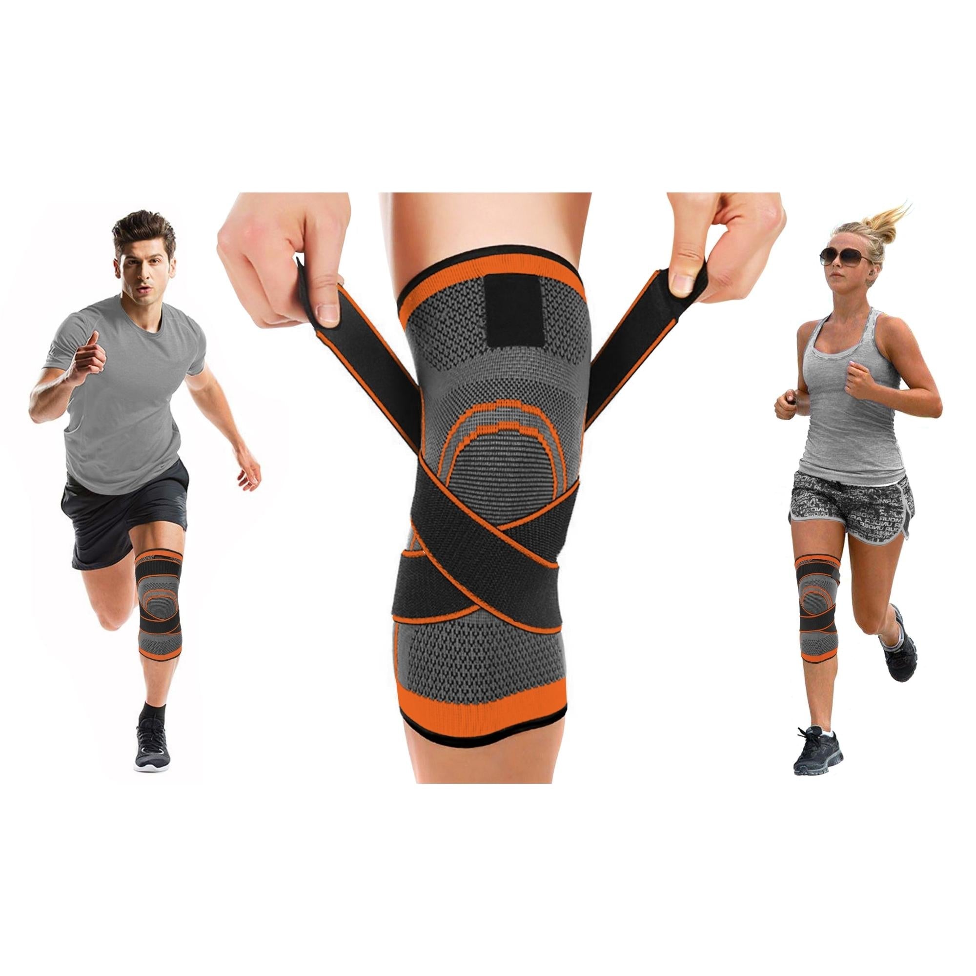 DCF Compression Knee Sleeve with Adjustable Straps (2-Pack)