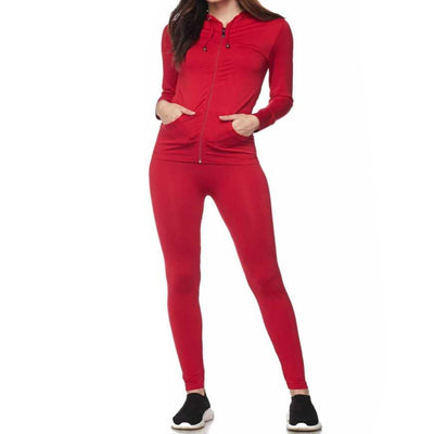 Women's Super-Stretch Comfy Yoga Legging & Workout Set with Zippered Jacket