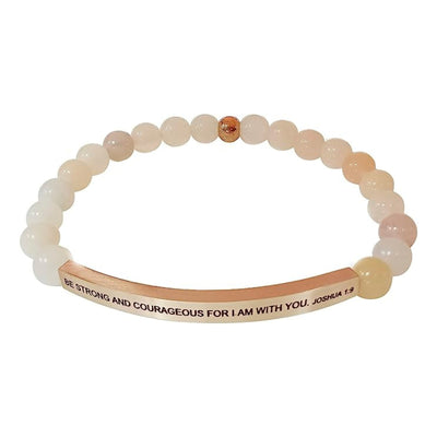 Inspirational Messages Engraved Stainless Steel Bar Beads Bracelets