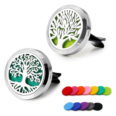 Car Aromatherapy Essential Oils Diffuser Stainless steel with Vent Clip (2-pack)