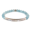 Inspirational Messages Engraved Stainless Steel Bar Beads Bracelets