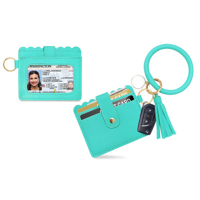 Bangle Keychain Ring with Credit Card Holder