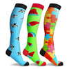 DCF Pop Print Knee High-Compression Sock Collection (3-Pack or 6-Pack)