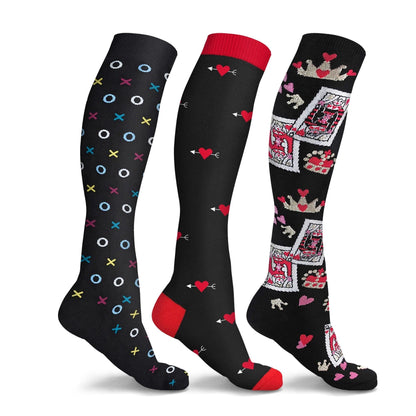 DCF Fun & Expressive Knee-High Compression Socks (3-Pairs)